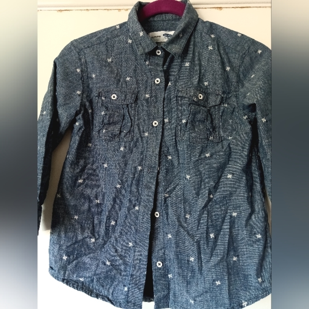 Old Navy Denim Snowflake shirt